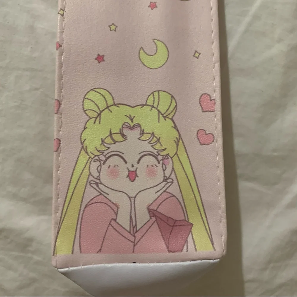Sailor Moon Pink Zip Milk Carton Shaped Pencil Pouch/ Cosmetic Bag